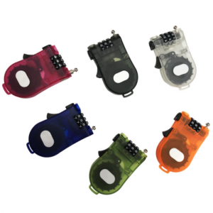 RECOIL RETRACTABLE MINI CABLE LOCK FOR LUGGAGE AND BAGS AND BIKES
