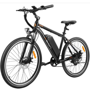Jasion EB5 Electric Bike for Adults with 360Wh Removable Battery, 40Miles 20MPH Commuting Electric Mountain Bike with 350W Brushless Motor, Shimano 7 Speed, 26" Tires and Front Fork Suspension